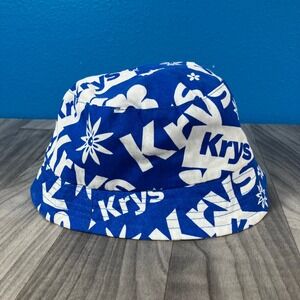 Krys Bucket Hat Men's Blue White 2024 Floral Logo Cotton